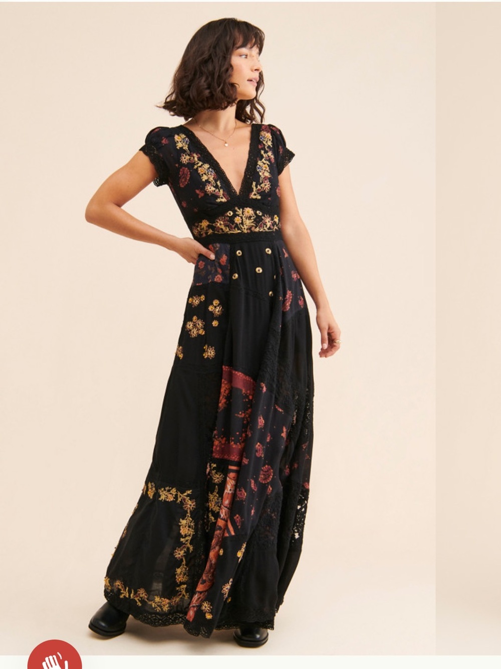 RARE Free People - Hibiscus Heaven Maxi Dress